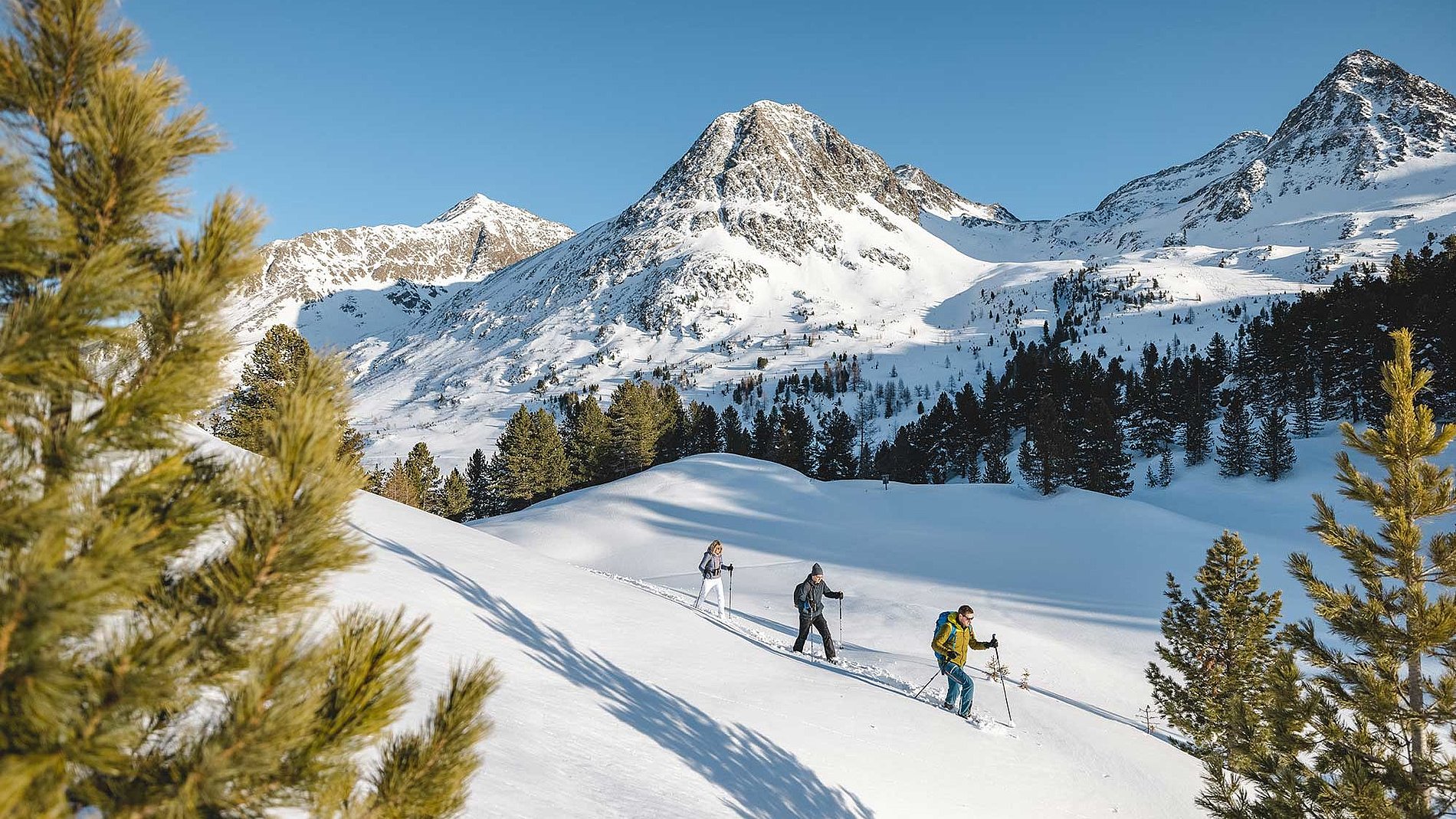 Snowshoe hiking in East Tyrol